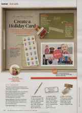 Better Homes & Gardens November 2013 Magazine Article: Do one thing better Create a Holiday Card