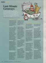 Better Homes & Gardens November 2013 Magazine Article: Last-Minute Getaways