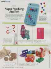 Better Homes & Gardens December 2013 Magazine Article: Finds Super Stocking Stuffers