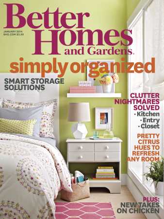 Better Homes & Gardens January 2014 Magazine Cover
