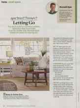 Better Homes & Gardens January 2014 Magazine Article: Apartment therapist Letting Go