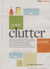 Better Homes & Gardens January 2014 Magazine Article: Your clutter