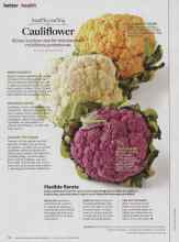 Better Homes & Gardens January 2014 Magazine Article: Healthy eating Cauliflower