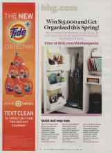 Better Homes & Gardens March 2014 Magazine Article: Win $15,000 and Get Organized this Spring!