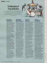 Better Homes & Gardens April 2014 Magazine Article: Volunteer Vacations