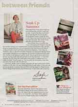 Better Homes & Gardens July 2014 Magazine Article: Soak Up Summer