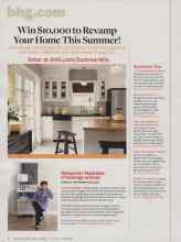 Better Homes & Gardens July 2014 Magazine Article: Win $10,000 to Revamp Your Home This Summer!