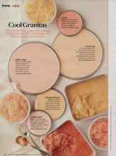 Better Homes & Gardens July 2014 Magazine Article: Cool Granitas