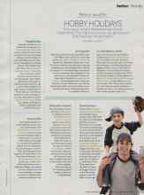 Better Homes & Gardens July 2014 Magazine Article: Take a vacation HOBBY HOLIDAYS