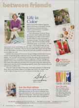 Better Homes & Gardens August 2014 Magazine Article: Life in Color