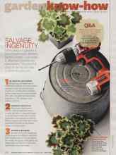 Better Homes & Gardens August 2014 Magazine Article: SALVAGE INGENUITY