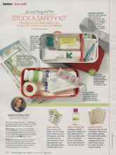 Better Homes & Gardens August 2014 Magazine Article: STOCK A SAFETY KIT