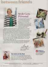 Better Homes & Gardens September 2014 Magazine Article: Style Gets Personal