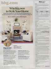 Better Homes & Gardens September 2014 Magazine Article: Win $25,000 to Style Your Home