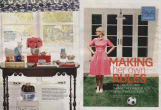 Better Homes & Gardens September 2014 Magazine Article: MARKING her own RULES