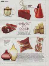 Better Homes & Gardens October 2014 Magazine Article: HARVEST OF COLOR