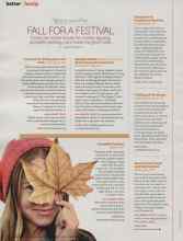 Better Homes & Gardens October 2014 Magazine Article: FALL FOR A FESTIVAL