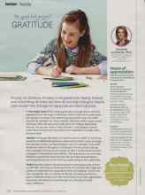 Better Homes & Gardens November 2014 Magazine Article: GRATITUDE