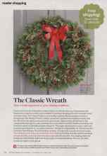Better Homes & Gardens December 2014 Magazine Article: The Classic Wreath