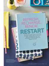 Better Homes & Gardens January 2015 Magazine Article: REFRESH, RECHARGE, RENEW, RESTART