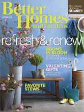 Better Homes & Gardens February 2015 Magazine Cover