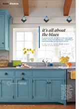 Better Homes & Gardens March 2015 Magazine Article: It's all about the blues