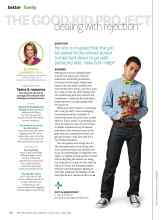 Better Homes & Gardens March 2015 Magazine Article: THE GOOD KID PROJECT dealing with rejection