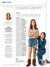 Better Homes & Gardens May 2015 Magazine Article: THE GOOD KID PROJECT using good judgment