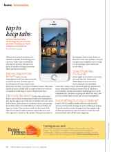 Better Homes & Gardens July 2015 Magazine Article: Tap to keep tabs