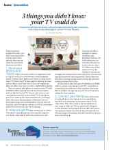 Better Homes & Gardens August 2015 Magazine Article: 3 things you didn't know your TV could do
