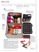 Better Homes & Gardens August 2015 Magazine Article: DO ONE THING BETTER pack a car kit