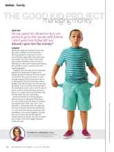 Better Homes & Gardens August 2015 Magazine Article: THE GOOD KID PROJECT managing money