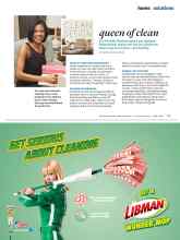 Better Homes & Gardens September 2015 Magazine Article: Queen of clean