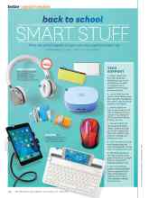 Better Homes & Gardens September 2015 Magazine Article: Back to school SMART STUFF These new school supplies and gear are crazy useful and super cute