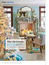 Better Homes & Gardens December 2015 Magazine Article: Blue christmas