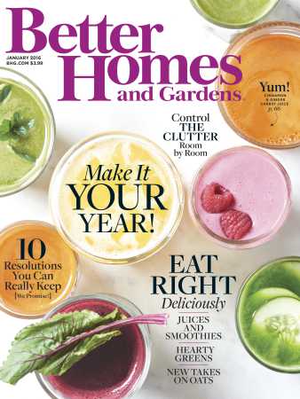 Better Homes & Gardens January 2016 Magazine Cover