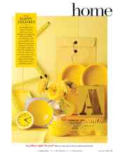 Better Homes & Gardens July 2016 Magazine Article: HAPPY YELLOWS