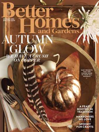 Better Homes & Gardens October 2016 Magazine Cover