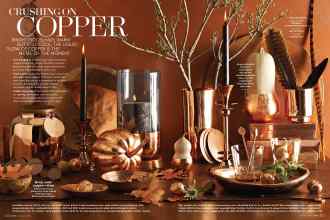 Better Homes & Gardens October 2016 Magazine Article: CRUSHING ON COPPER