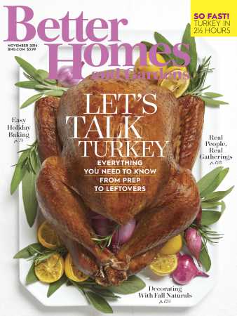 Better Homes & Gardens November 2016 Magazine Cover