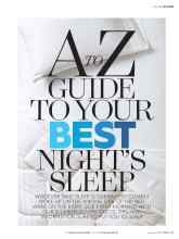 Better Homes & Gardens January 2017 Magazine Article: A TO Z GUIDE TO YOUR BEST NIGHT'S SLEEP