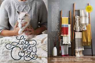 Better Homes & Gardens January 2017 Magazine Article: Let's get Cozy