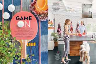 Better Homes & Gardens July 2017 Magazine Article: GAME ON