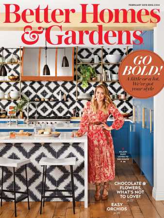 Better Homes & Gardens February 2018 Magazine Cover