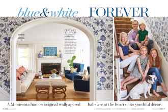 Better Homes & Gardens February 2018 Magazine Article: Blue & white FOREVER