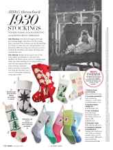 Better Homes & Gardens December 2018 Magazine Article: 1930 STOCKINGS