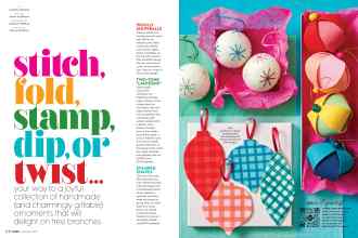 Better Homes & Gardens December 2019 Magazine Article: Stitch, fold, stamp, dip, or twist...