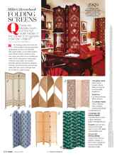 Better Homes & Gardens January 2020 Magazine Article: FOLDING SCREENS