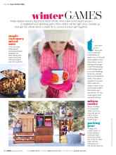 Better Homes & Gardens February 2020 Magazine Article: Winter GAMES