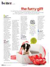 Better Homes & Gardens December 2020 Magazine Article: The furry gift